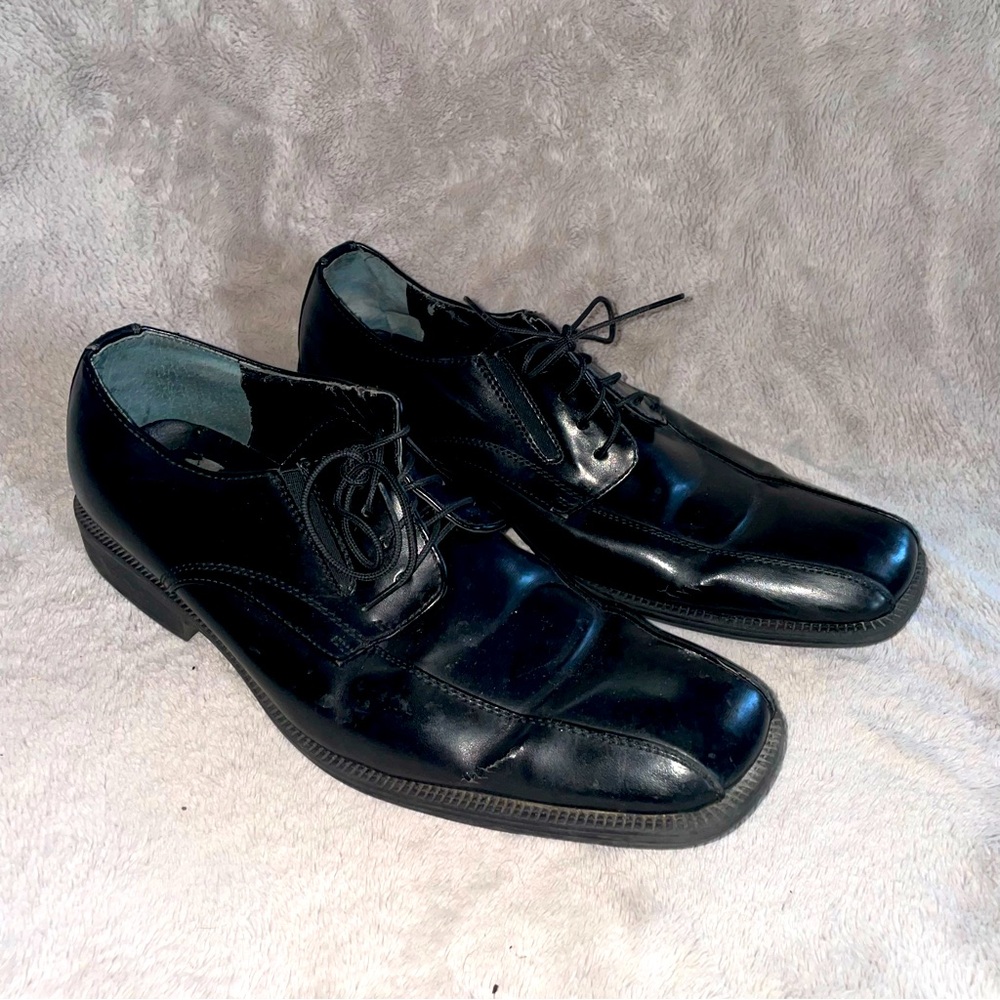 Alfani | Oxford Black Leather Dress Shoes